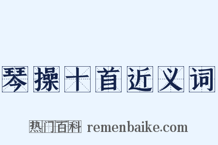 琴操十首近义词是什么意思的图片